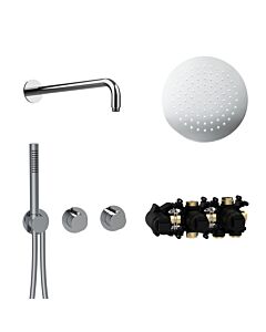 Herzbach MODUL7 Thermostat-Set T-RB250 70.702711.1.01 Wandarm Regenbrause 250mm Chrom