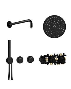 Herzbach MODUL7 thermostat set T-RB250 70.702711. 2000 .12 wall arm rain shower 250mm matt black