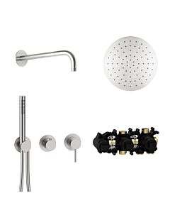 Herzbach MODUL7 Armatur-Set H-RB250 70.702712.1.09 Wandarm Regenbrause 250mm Edelstahl