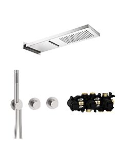 Herzbach MODUL7 Thermostat-Set T-MU2 70.703711.1.09 537x165mm Multi 2 Edelstahl