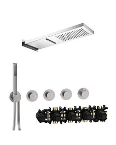 Herzbach MODUL7 PUSH-Thermostat-Set P-MU2 70.703713.1.09 537x165mm Multi 2 Edelstahl