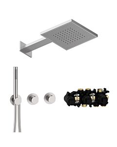 Herzbach MODUL7 Thermostat-Set T-TF2 70.703721.1.09 TWIN FLOW Edelstahl
