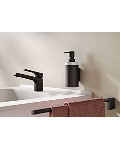 Hewi Seifenspender Desinfektionsmittelspender mit Halter 162.06.11165DC  schwarz matt, Kristallglas, 200 ml