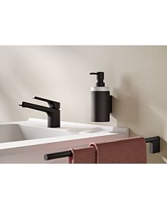 Hewi distributeur de savon / distributeur de désinfectant avec support 162.06.11165DC  noir mat, verre cristal, 200 ml