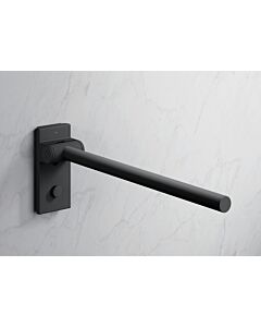 Hewi System 900 Mobiler Stützklappgriff 900.50.40060DC Ausladung 600 mm, Edelstahl pulverbeschichtet schwarz tiefmatt