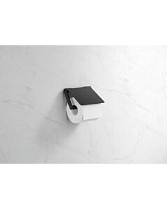 Hewi System 900 WC-Papierhalter 900.21.00560 DC Edelstahl pulverbeschichtet schwarz tiefmatt, mit Deckel