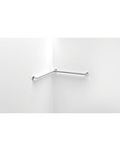 main courante de douche Hewi System 900 900.35.10140 acier inoxydable chromé, 765 x 765 mm, version droite