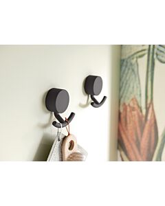 Hewi System 815 porte-papier hygiénique 815.21.20060DC 140x120x22mm, avec Halter et couvercle, noir mat