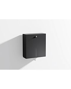 Hewi System 900 WC grand porte-rouleau 900.21.00160DC en acier inoxydable, revêtement par poudre, noir mat, montage mural