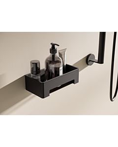 Hewi Duschkorb 900.03.00160CV gerade, Halter pulverbeschichtet, schwarz tiefmatt, Einsatz schwarz