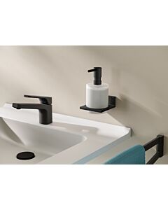 Hewi System 900 Q Seifenspender 900Q06.00060DC powder-coated black deep matt, with metal Halter