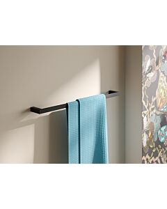 Hewi System 900 Q Badetuchhalter 900Q30.00160DC revêtement en poudre noir profond mat, acier inoxydable, 600x20x70mm