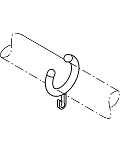 anneaux de rideau Hewi 6856098 blanc signal, mat, 5 pièces