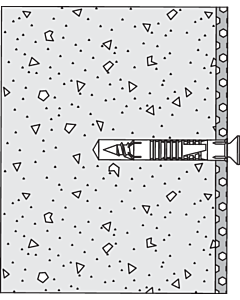 Hewi System 100 Befestigung BM10.4 Beton größer C20/C25, für Stützklappgriffe