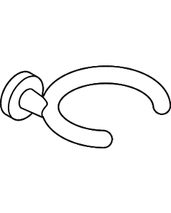 Hewi System 800 K walking aid holder 950.90B6009097 Ø 150 mm, plastic, matt, light grey