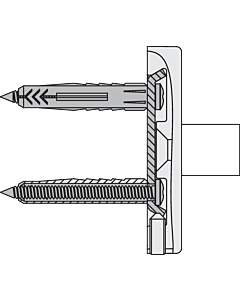Hewi Befestigung BM1263.2 an Wand, d= 80mm, für Serie 950 und 802