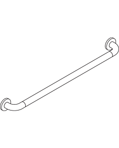 Hewi 477 Badetuchhalter 477.30.31098 800 mm, blanc signal, insert acier