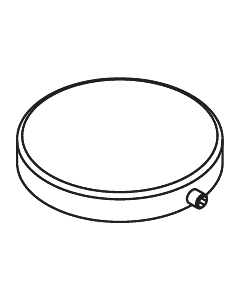 Hewi rosette 6308698 blanc signaux, d = 80 mm, 130 mm de haut