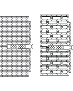Hewi 801/805 folding seat fastening BM48.6 solid / Hewi brick, hollow block