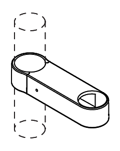 Hewi support de tuyau de douche 6856398 131x38x25mm, mat, blanc signal
