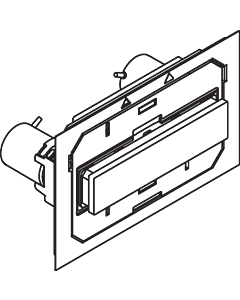 Hewi S 50 Betätigungsplatte 66247 für WC - Module, grau, manuell