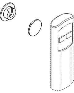 Hewi S 50 Fidlock-Befestigung 65484 für Fernbedienung, Magnet-Rastverschluss mit Klebebefestigung
