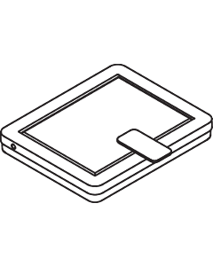 couvercle Hewi 805.05.E0398 avec Rahmen , pour poubelle hygiénique 805.05.200, blanc signal