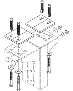 Hewi S 50 Befestigungsmaterial BM1305 zur Befestigung an Trockenbau Verstärkungsprofilen