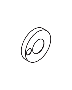 Hewi System 900 rosette cap 66766 satin stainless steel, with hole, d = 67mm