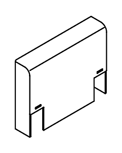 Hewi System 900 couvercle 68008DC acier inoxydable peint par poudrage noir profond mat, au-dessus