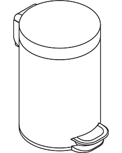 Hewi poubelle 950.05.30540 d= 170x265x230mm, 3 l, poli