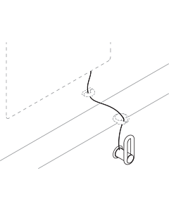 Hewi poignée rotative 6855592 gris anthracite, pour miroir inclinable, mat