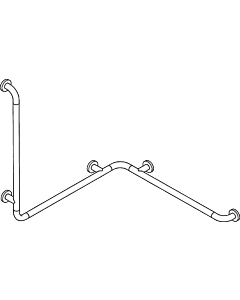 Hewi 801 main courante de douche / baignoire 801.35.20018 762x762x900mm, senfgelb