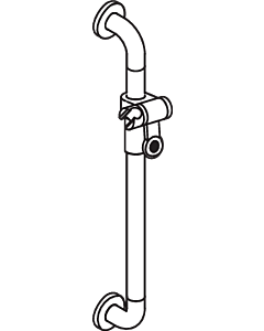 HEWI Brausehalterstange Serie 801 8013310099 600 mm, reinweiss