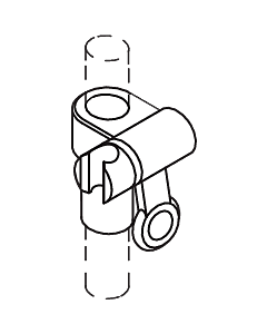 support de douche Hewi 950.33BE019099 108x93mm, mat, blanc pur