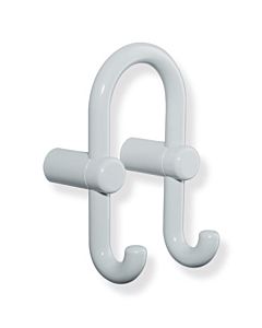 Hewi 801 Garderoben-Doppelhaken 801.90.04084 umbra, Haken nach vorn