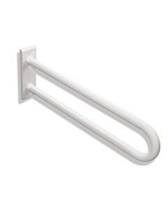 Hewi 801 active + rail de support 801.50D31098 blanc de sécurité, 700 mm, avec coussinets noirs, antimicrobien