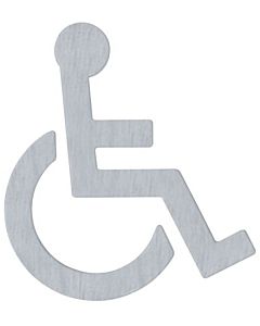 Hewi symbol fauteuil roulant 710XA.150.3 acier inoxydable mat, autocollant