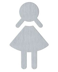 Hewi symbol woman 710XA.150.2 autocollant, acier inoxydable mat