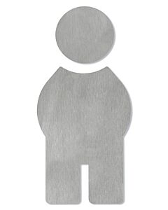 Hewi symbol man 710XA.150. 2000 matt stainless steel, self-adhesive