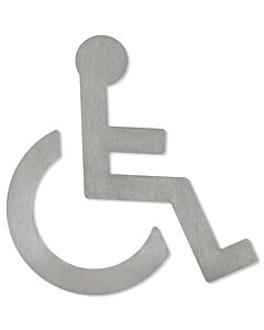Hewi symbol fauteuil roulant 710XA.150.3 acier inoxydable mat, autocollant
