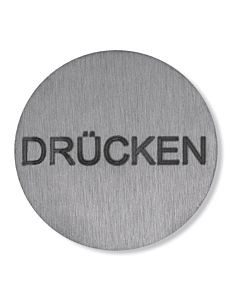 Hewi symbole presse 711DXA autocollant, d = 52mm, acier inoxydable mat