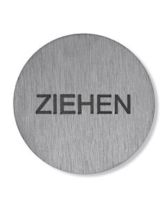 Hewi symbole tirette 711ZXA auto-adhésive, d = 52mm, acier inoxydable mat