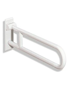 Hewi 801 active + barre de support articulée 801.50D23098 blanc de sécurité, 900 mm, avec coussinets de bras noir, antimicrobien