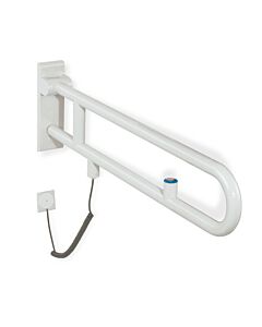 Hewi 801 E-Dreh-Stützklappgriff 801.50.57050 900 mm, stahlblau, Spültaste