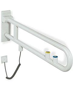 Hewi 801 Bras de support rotatif en E 801.50.51092 850 mm, gris anthracite, bouton affleurant / fonction, anneau jaune