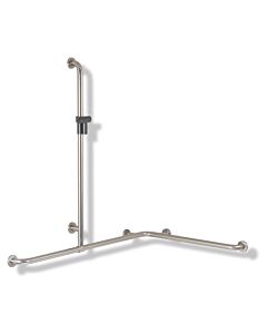 Hewi Dusch-/Wannenhandlauf Serie 805 8053530099 110 x 118,5 x 76,2 cm, Brausehalter weiss