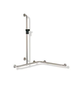 Hewi 805 shower / bathtub handrail 805.35.33090 1250 x 762 x 762 mm, shower holder deep black