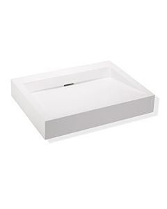 Hewi vasque en fonte minérale 950.11.300 60 x 45 cm, sans trou pour robinet ni trop-plein, blanc