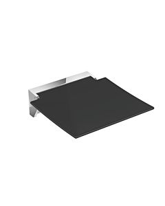 Hewi 350 siège rabattable 950.51.4059092 350 x 373 x 107 mm, siège gris anthracite, mobile, chromé